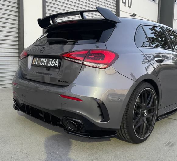 A35 AMG STYLE REAR DIFFUSER TO SUIT MERCEDES BENZ W177 (WITH EXHAUST TIPS)
