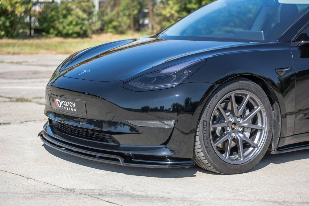 Maxton Design Front Splitter V.2 Tesla Model 3 Front Lip