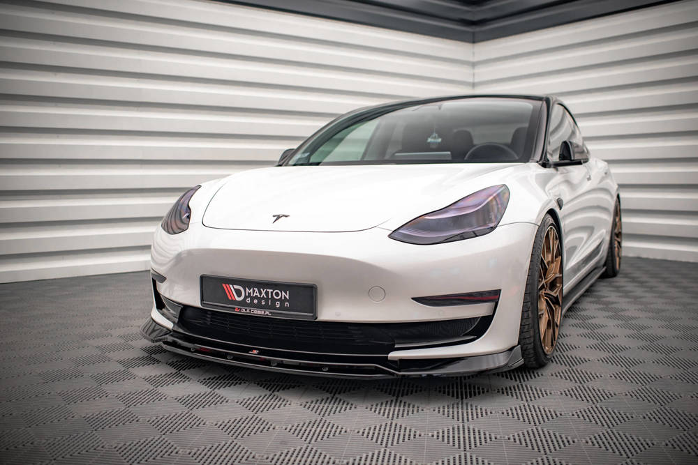 Maxton Design Front Splitter V.3 Tesla Model 3 Front Lip