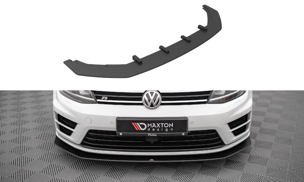 Maxton Design Racing Durability Front Splitter V2 VW Golf MK7 R Front Lip