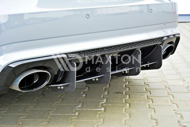 Maxton Design Audi RS3 8VA Sportback Front Splitter Lip v2 + Side Skirts + Diffuser