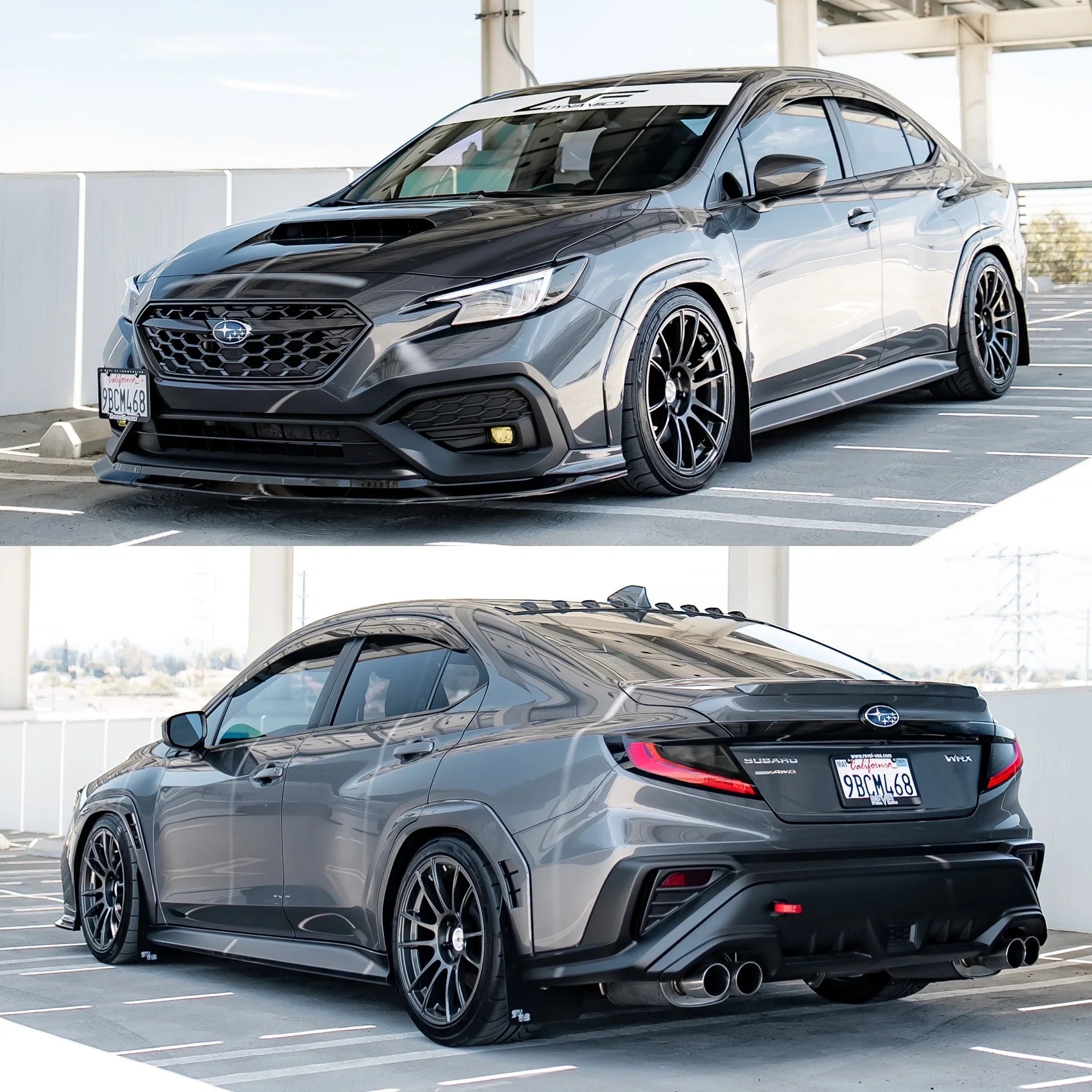 AEROFLOW DYNAMICS S-Spec Paint Matched Fender Flares +10mm For 2022+ Subaru WRX VB [Paint Matched] Magnetite Grey Metallic - P8Y