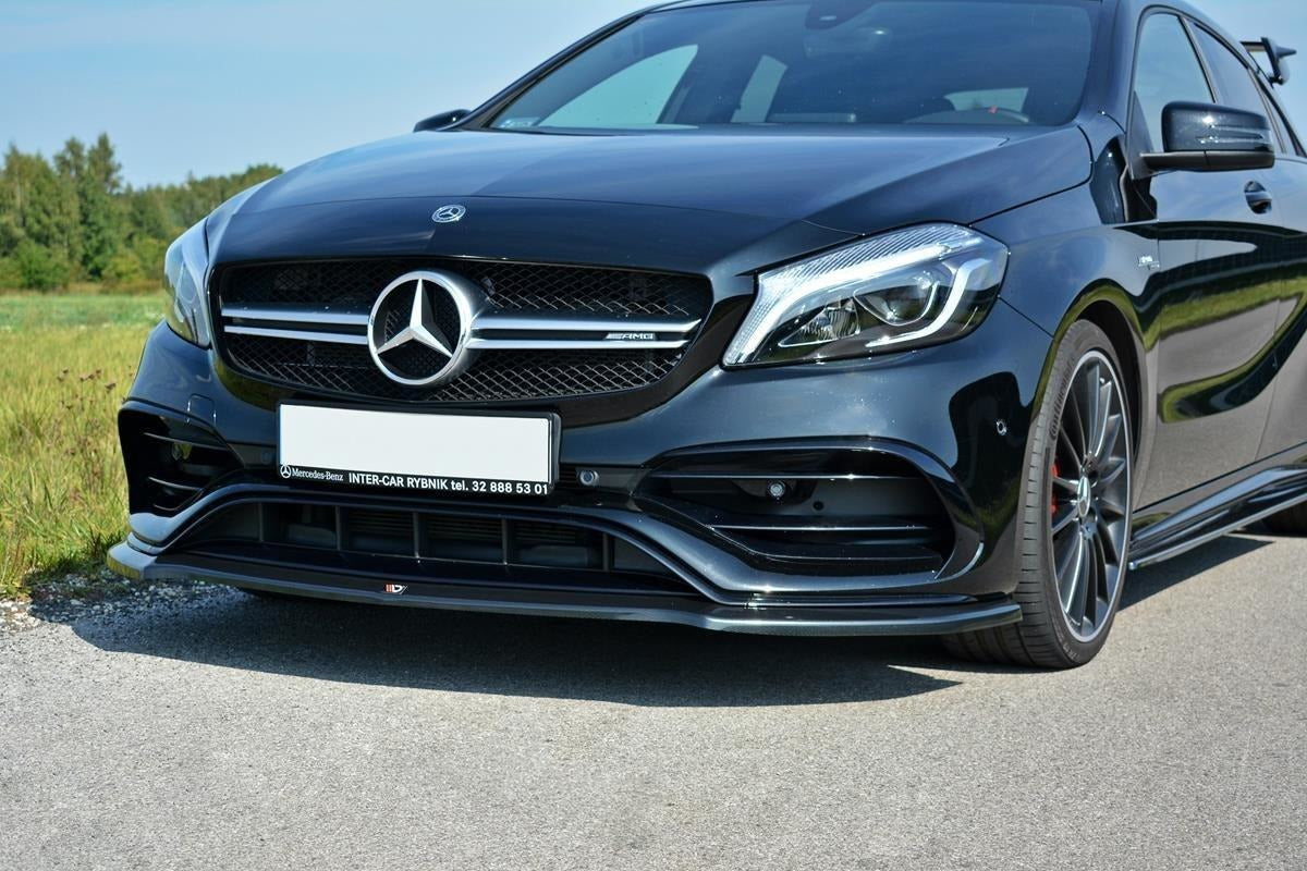 Maxton Design Front Splitter V.1 Mercedes A45 W176 AMG Facelift Front Lip