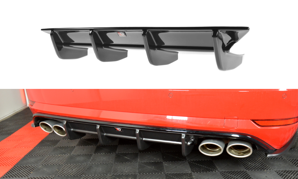 Maxton Design Rear Diffuser Valance VW Golf Mk7.5 R Wagon (Facelift)