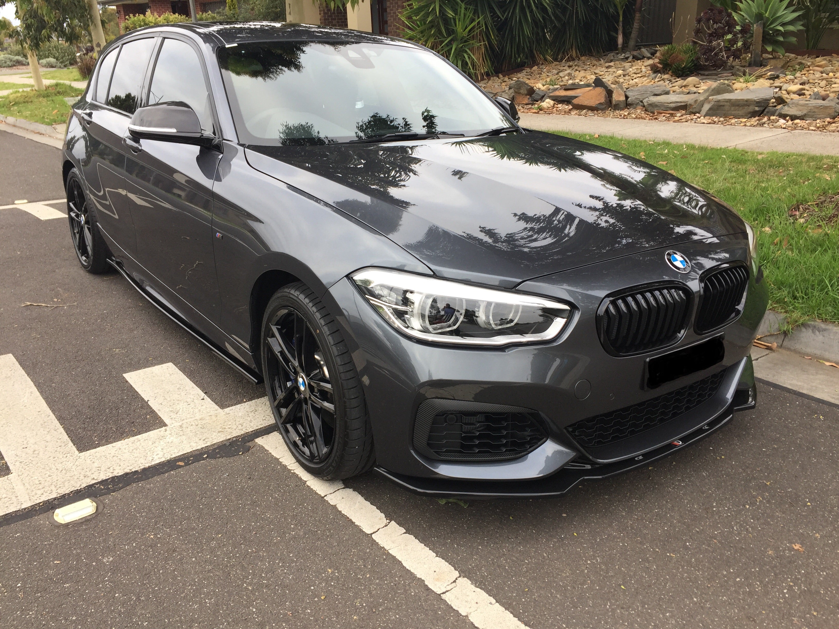 Maxton Design BMW 1M F20 (Facelift) Front Splitter Lip + Side Skirts + Rear Sides & Central Rear Splitter